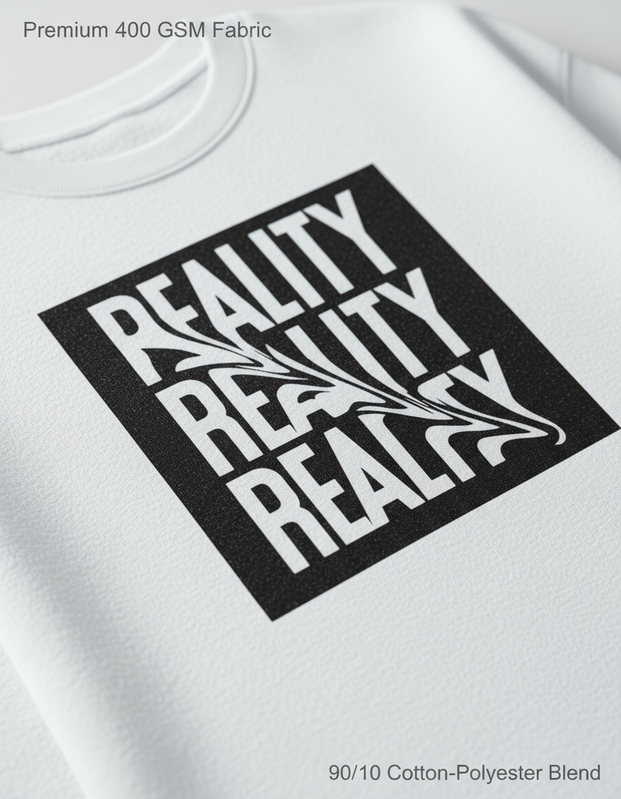 REALITY | Premium Oversized Sweatshirt | Cotton Crewneck